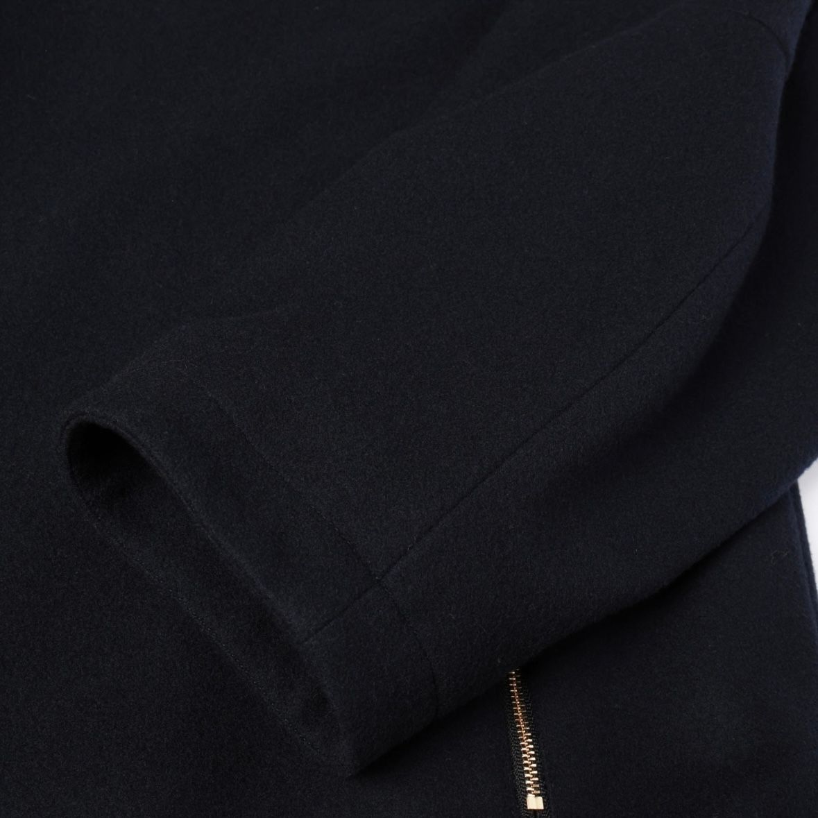 【残り一点】Lamb Wool Melton Double Collar Zip Up Jacket