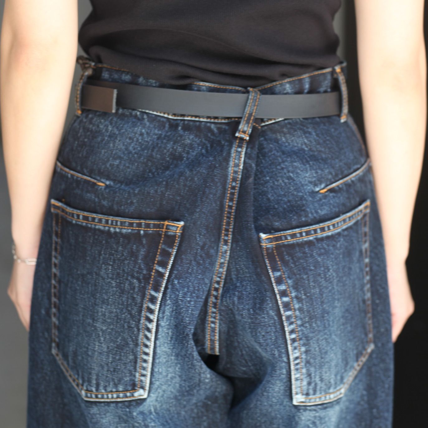 【残りわずか】3D Twisted Wide Leg Jeans