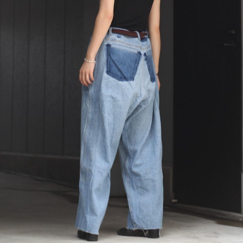 【残り一点】Reconstructed Super Baggy Slacks Denim_3(L)