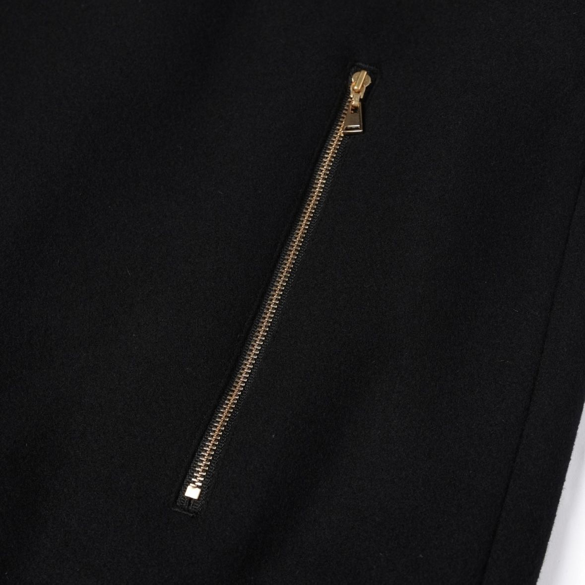 【残り一点】Lamb Wool Melton Double Collar Zip Up Jacket