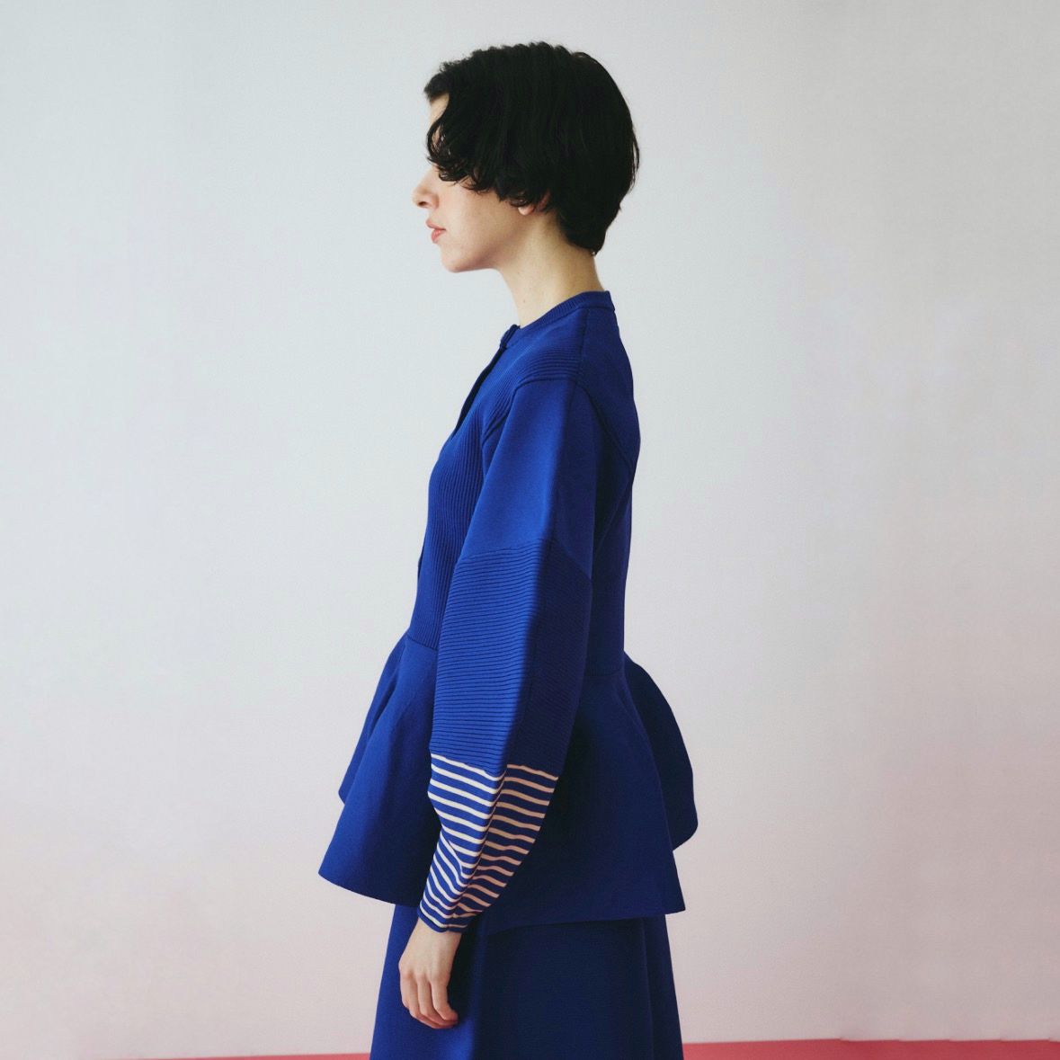 【残り一点】Border Sleeve Knit Tops