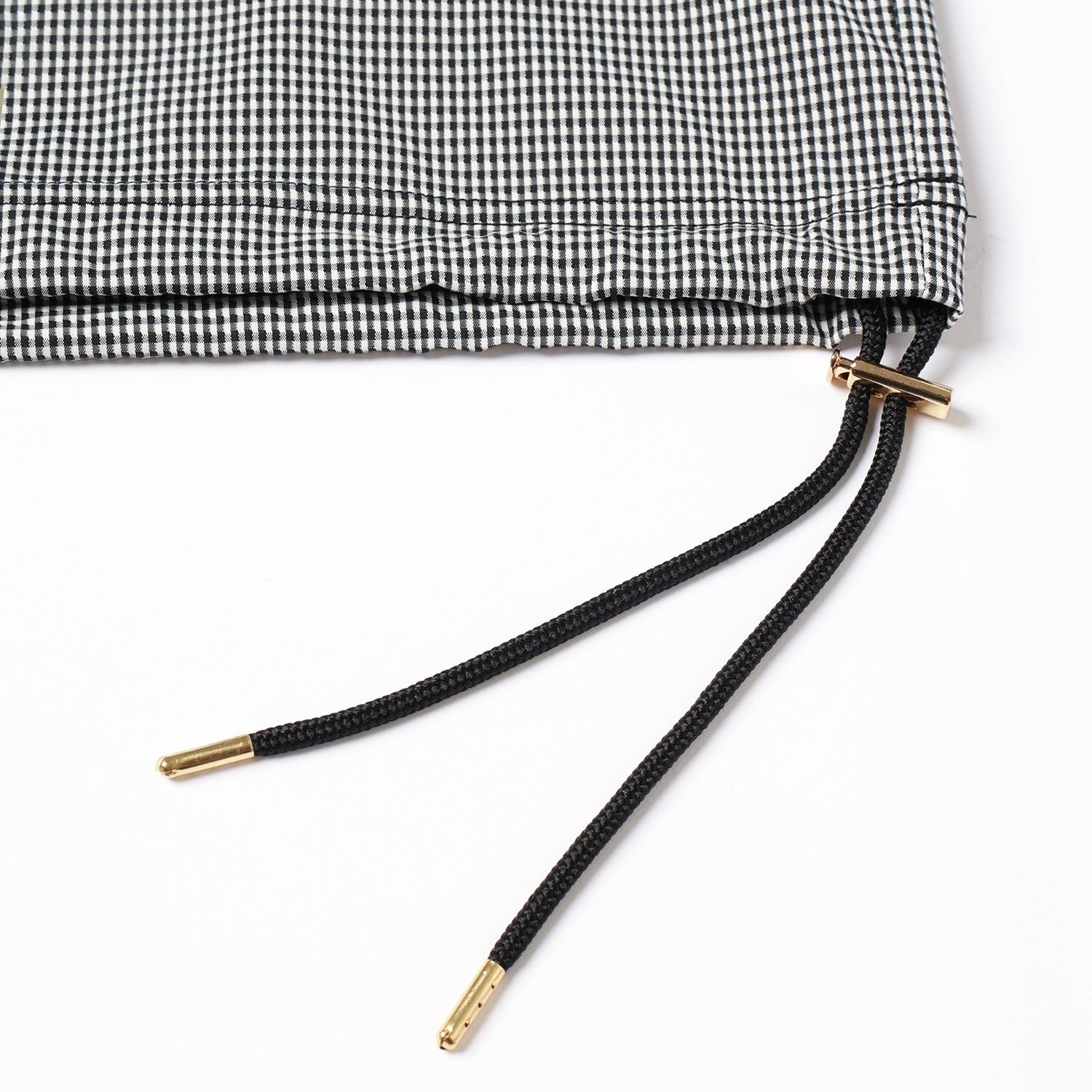 【残り一点】Sheer Check Cloth Drawstring Long Sleeve Pullover