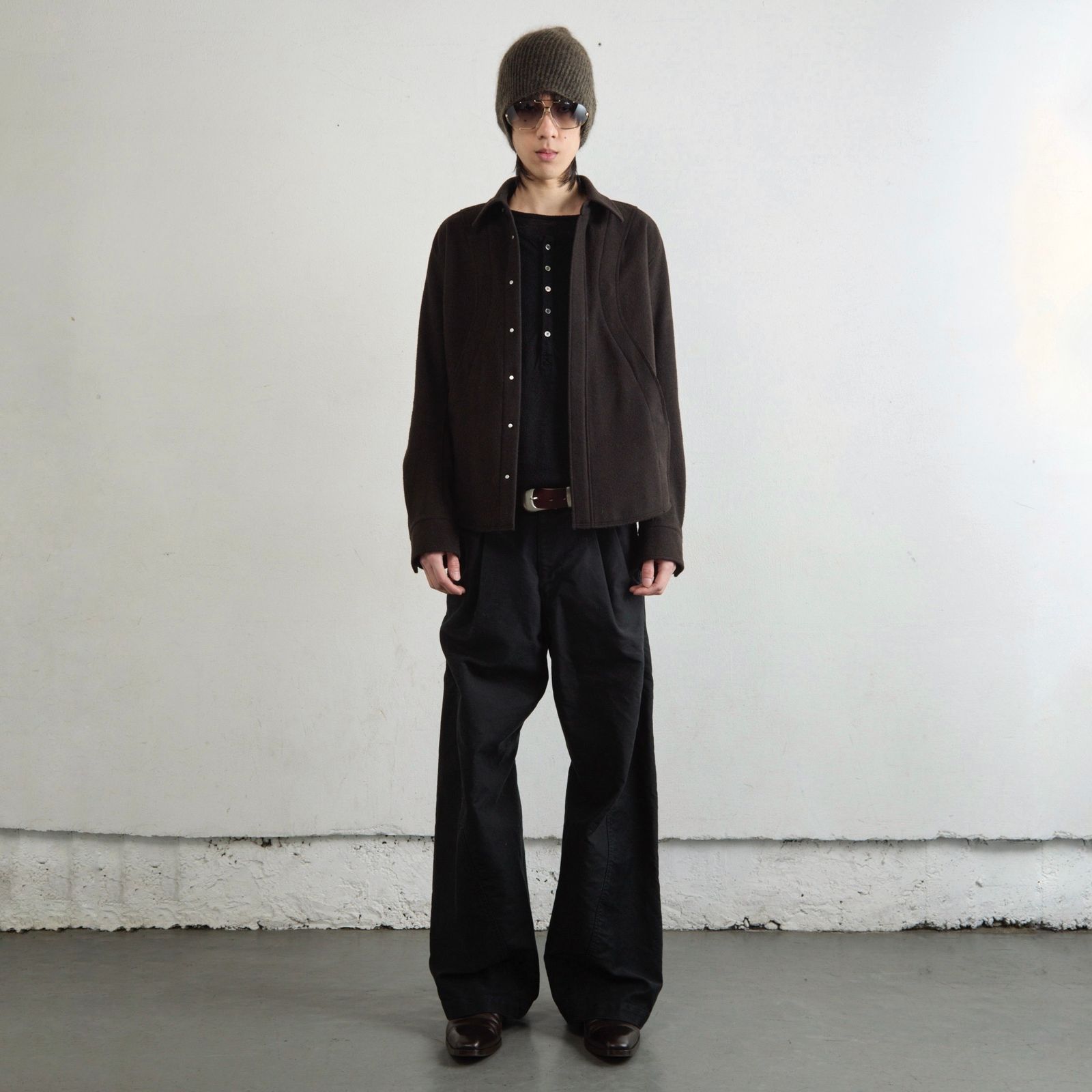 【残り一点】Wool Fly Front Long Sleeve Shirt