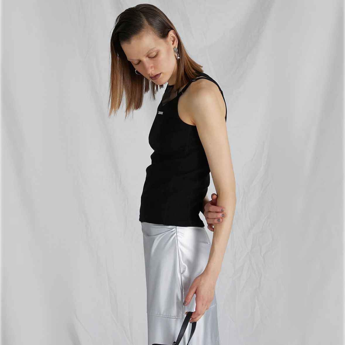 【残り一点】Front Logo Rib Tank Top
