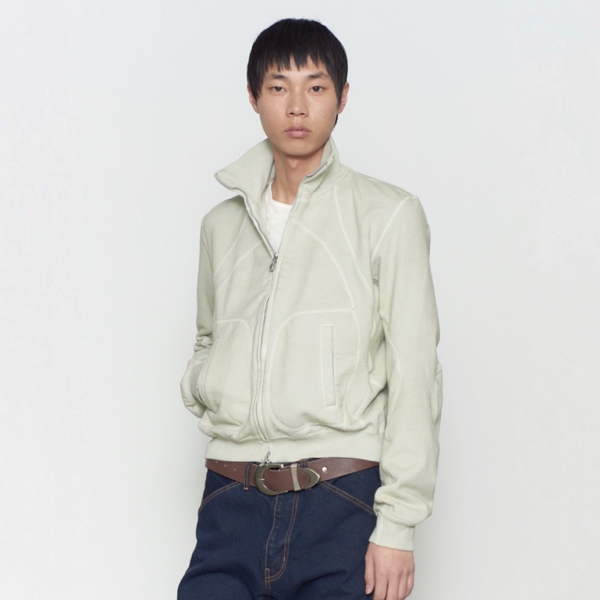 【残り一点】Paneled Zip Up Sweat Shirt