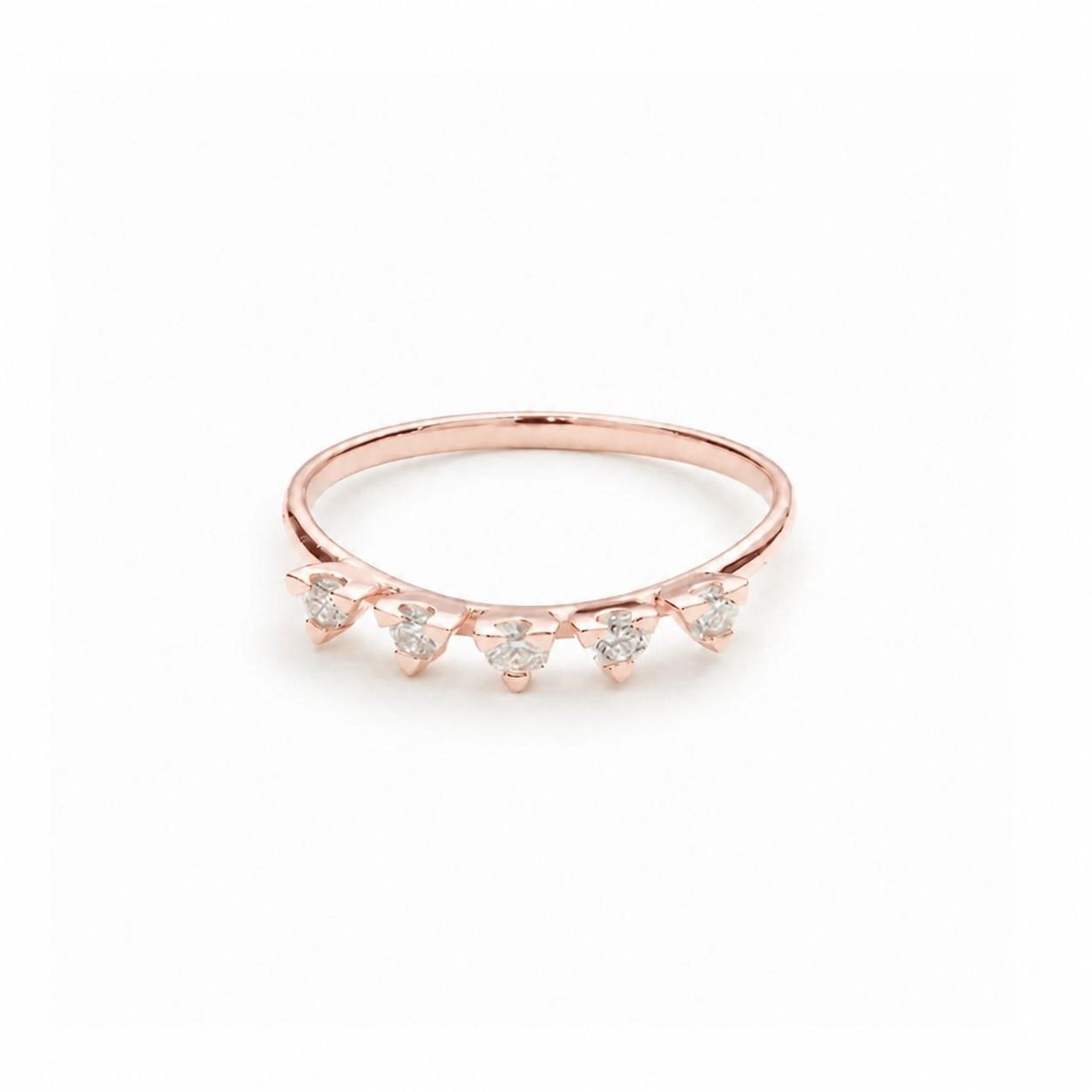 【お取り寄せ注文可能】Triangle 5Dia Ring(K18 PINK GOLD)