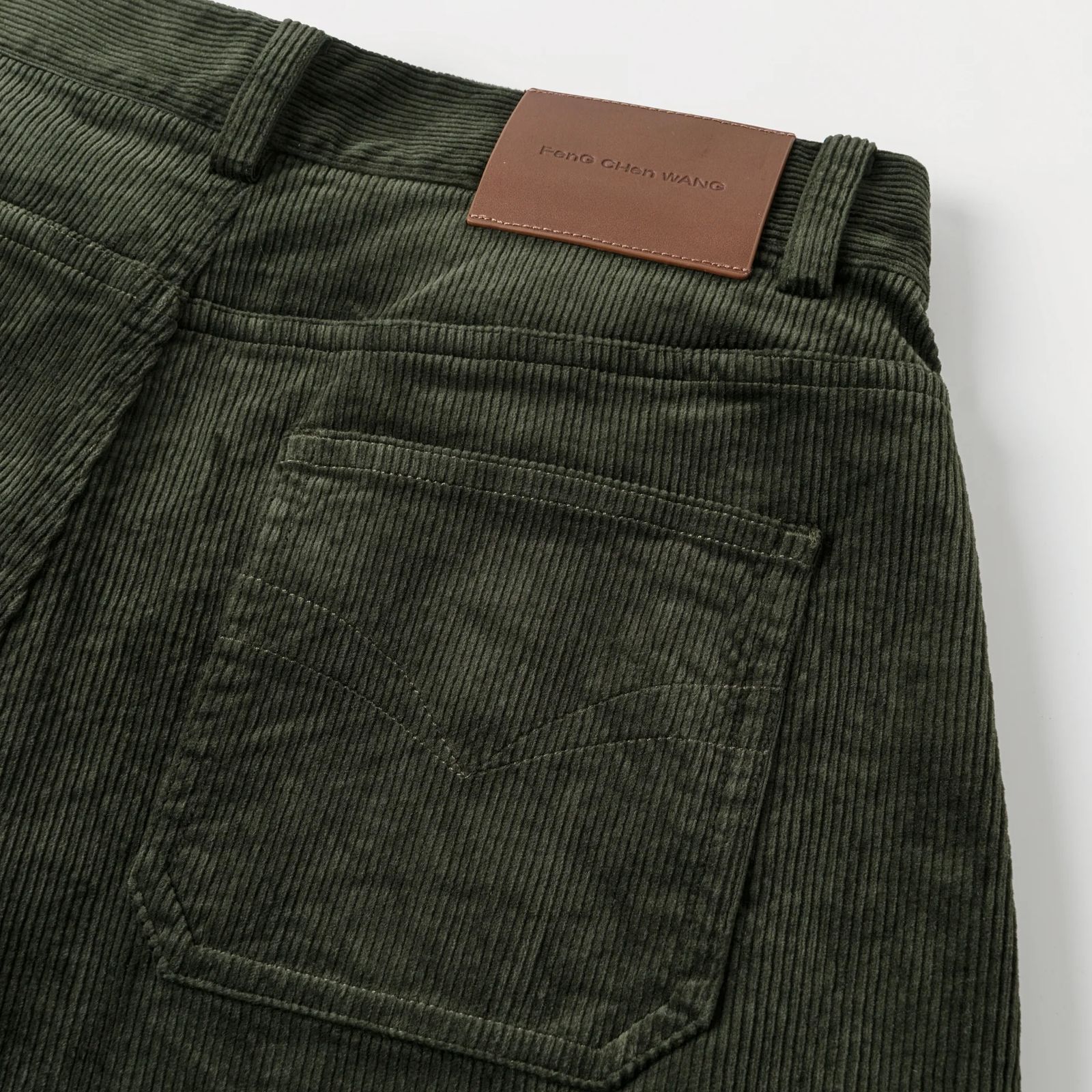 【残り一点】Green Washed Corduroy Deconstructed Pants