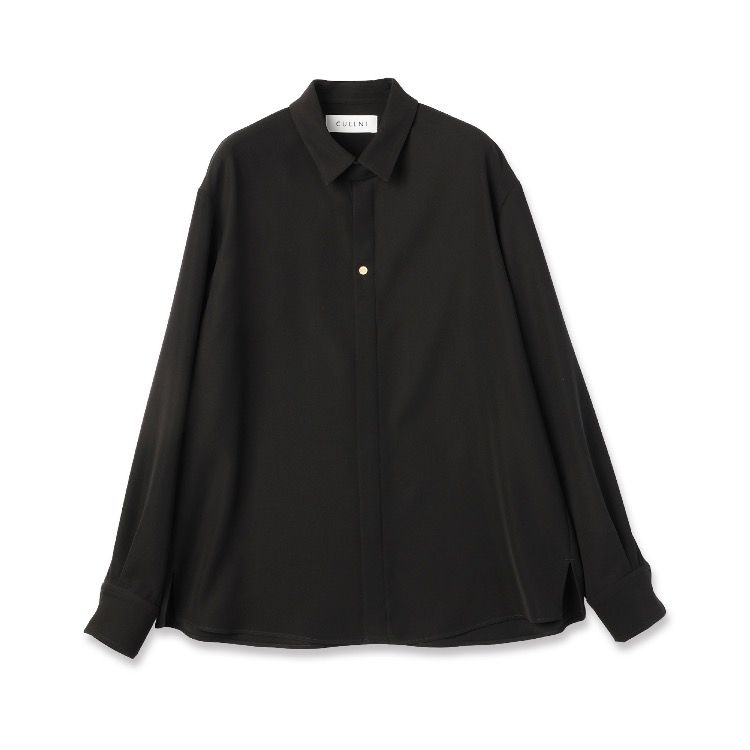 【残り一点】Double Cloth Twill Front Fly Chin Tab Shirt