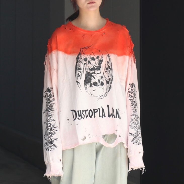 24aw TEPPEI FURUYAMA　忍　フーディ　ダメージ加工　ピンク TEPPEI FURUYAMA | ACRMTSM ONLINE STORE