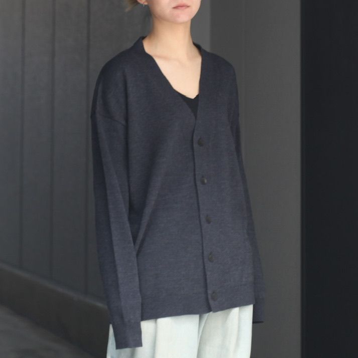 ATON - 【残り一点】Wool Washi Oversized Cardigan | ACRMTSM ATON - 【残り一点】Wool Washi Oversized Cardigan | ACRMTSM