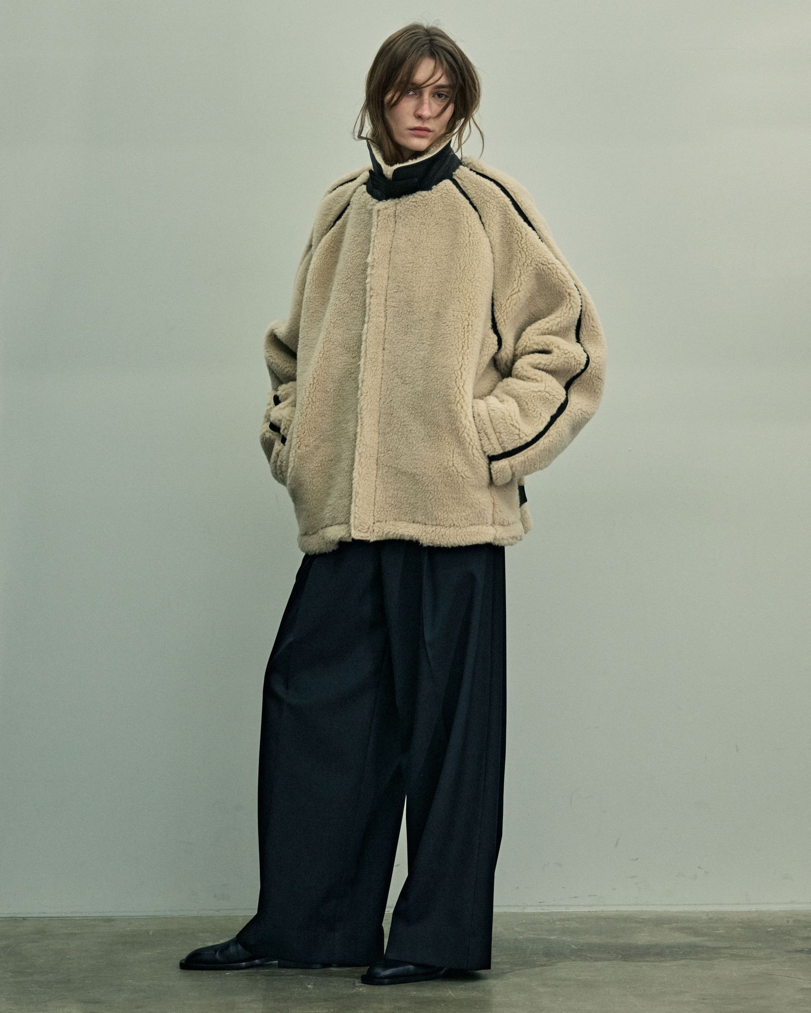 stein 23aw EXTRA WIDE TROUSERS パンツ ブラック-