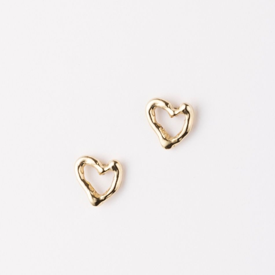 【お取り寄せ注文可能】K10 Heart Earrings(両耳用）