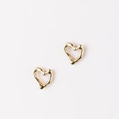 【お取り寄せ注文可能】K10 Heart Earrings(両耳用）