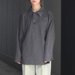 【残り一点】ヘビーコットンガーメントダイL/Sポロシャツ