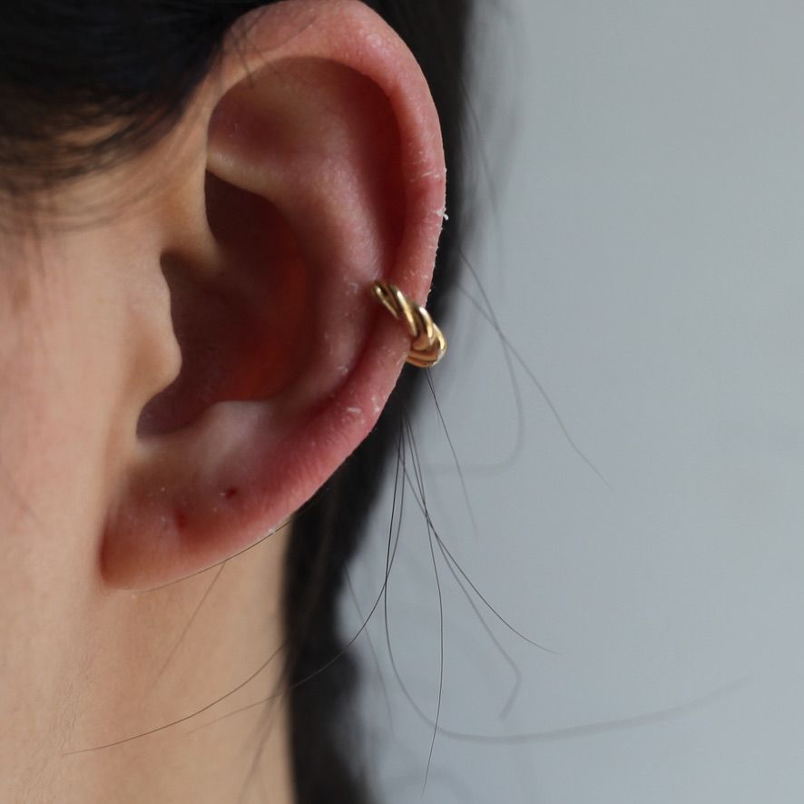 【お取り寄せ注文可能】Press Earcuff_SET 片耳用(GOLD）