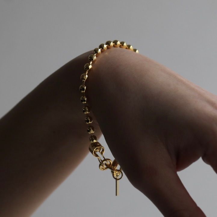 【残りわずか】Cutting Ball Bracelet(GOLD)