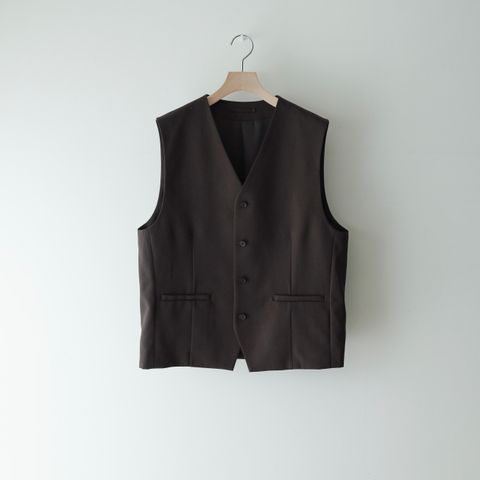 【残り一点】Wool Gabardine Belted Vest