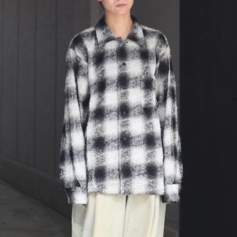 【残り一点】Shaggy Ombre Open Collar Shirt(DRUNK)