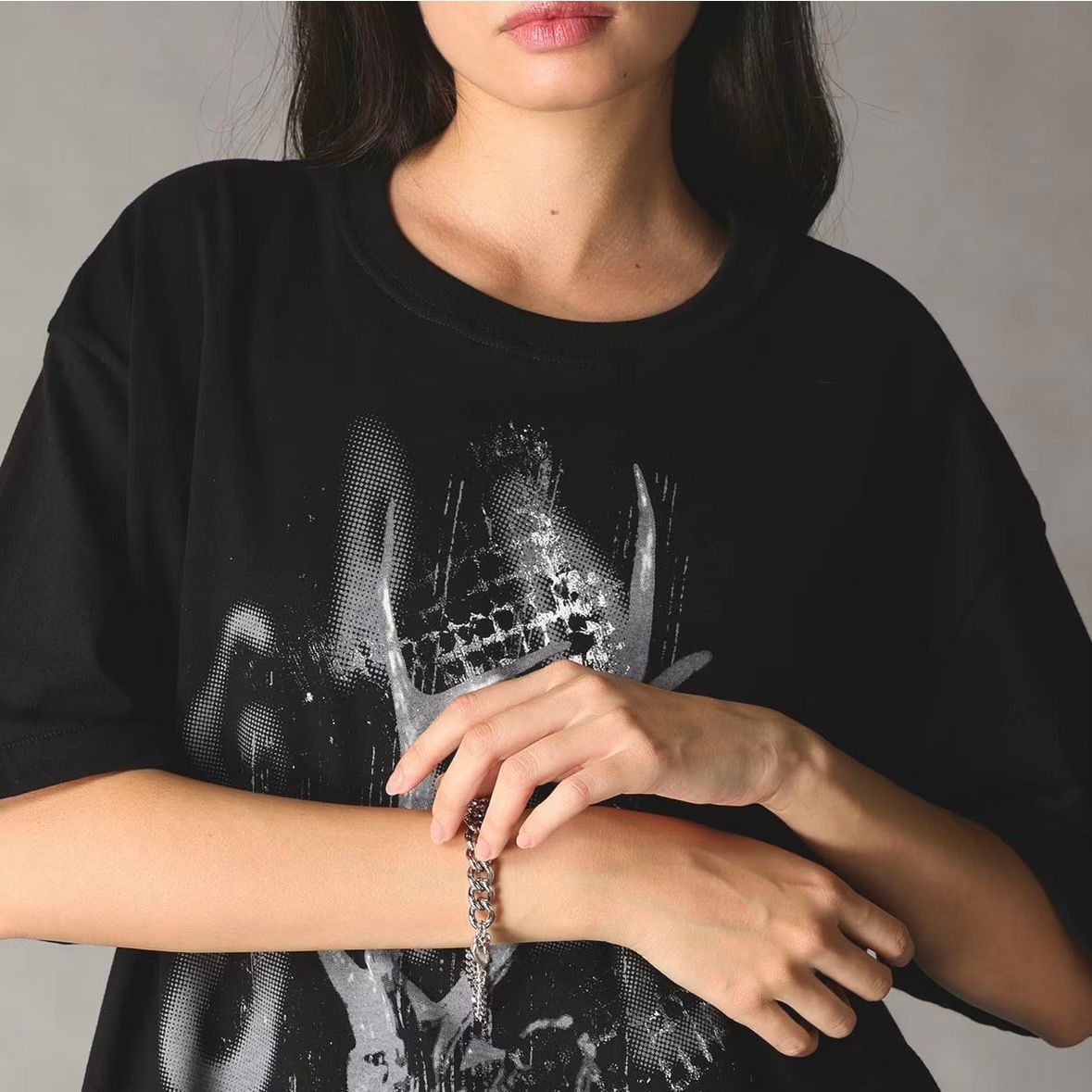 【残り一点】二重チェーンブレスレット(SILVER)