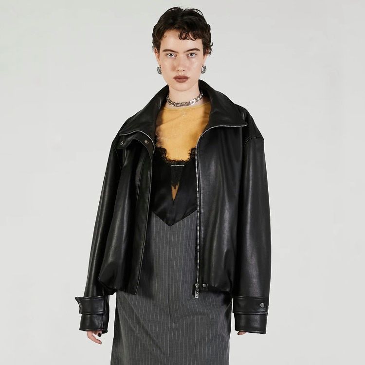 【残り一点】Sheep Leather High Neck Blouson