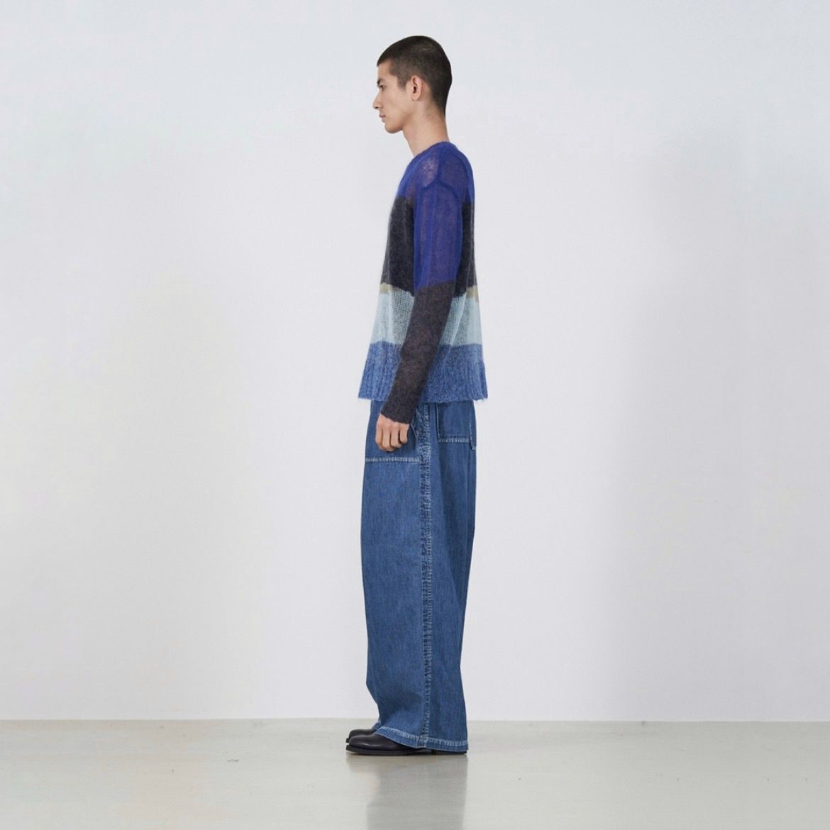 【残りわずか】Mohair Intarsia Sheer Sweater