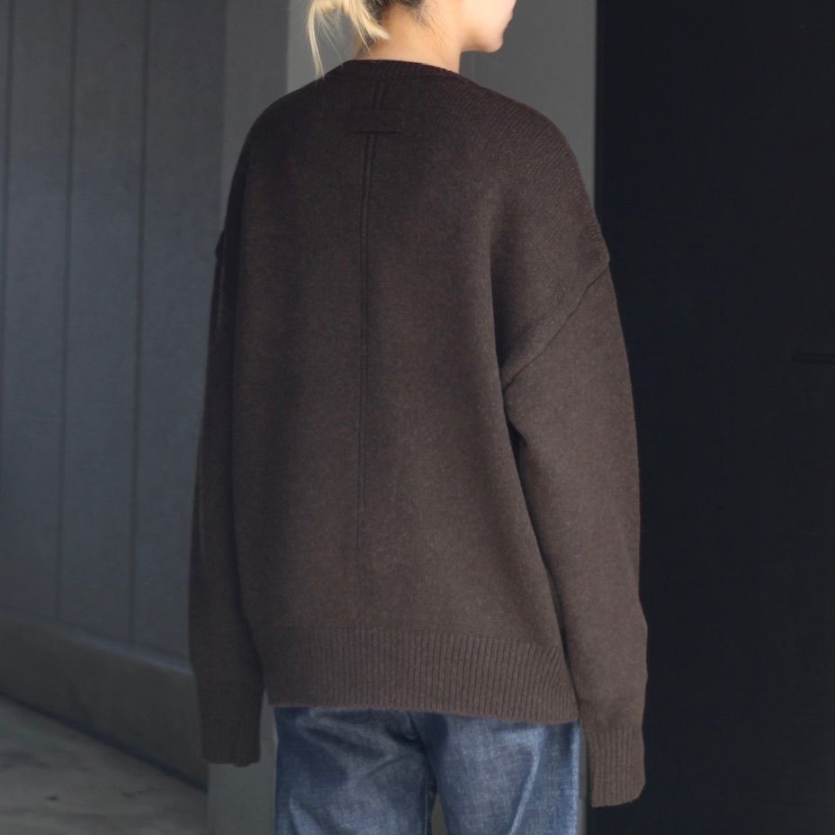 stein PLEATED KNIT CREW NECK LS 