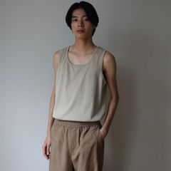 【残り一点】Dyed Ribbed Scoop Neck Tank