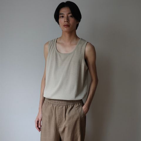 【残り一点】Dyed Ribbed Scoop Neck Tank