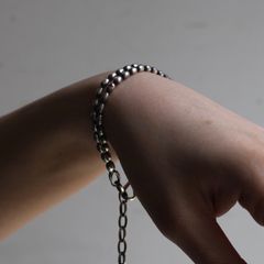 【お取り寄せ注文可能】Narrow Oval Bowl Chain W Bracelet