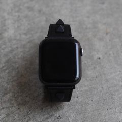 【残り一点】レザーハイブリッドバンドスタッズ for Apple Watch(BLACK)