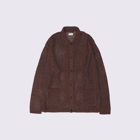 【残り一点】Mesh Knit Shirt Cardigan