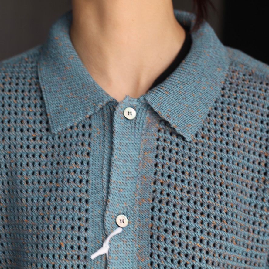 YOKE - 【残りわずか】Mesh Knitted Shirt Cardigan | ACRMTSM YOKE - 【残りわずか】Mesh Knitted Shirt Cardigan | ACRMTSM