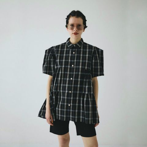 【残り一点】Side gather Aline blouse