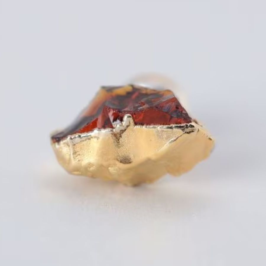 【お取り寄せ注文可能】Rough Stone Garnet Earrings(両耳用）