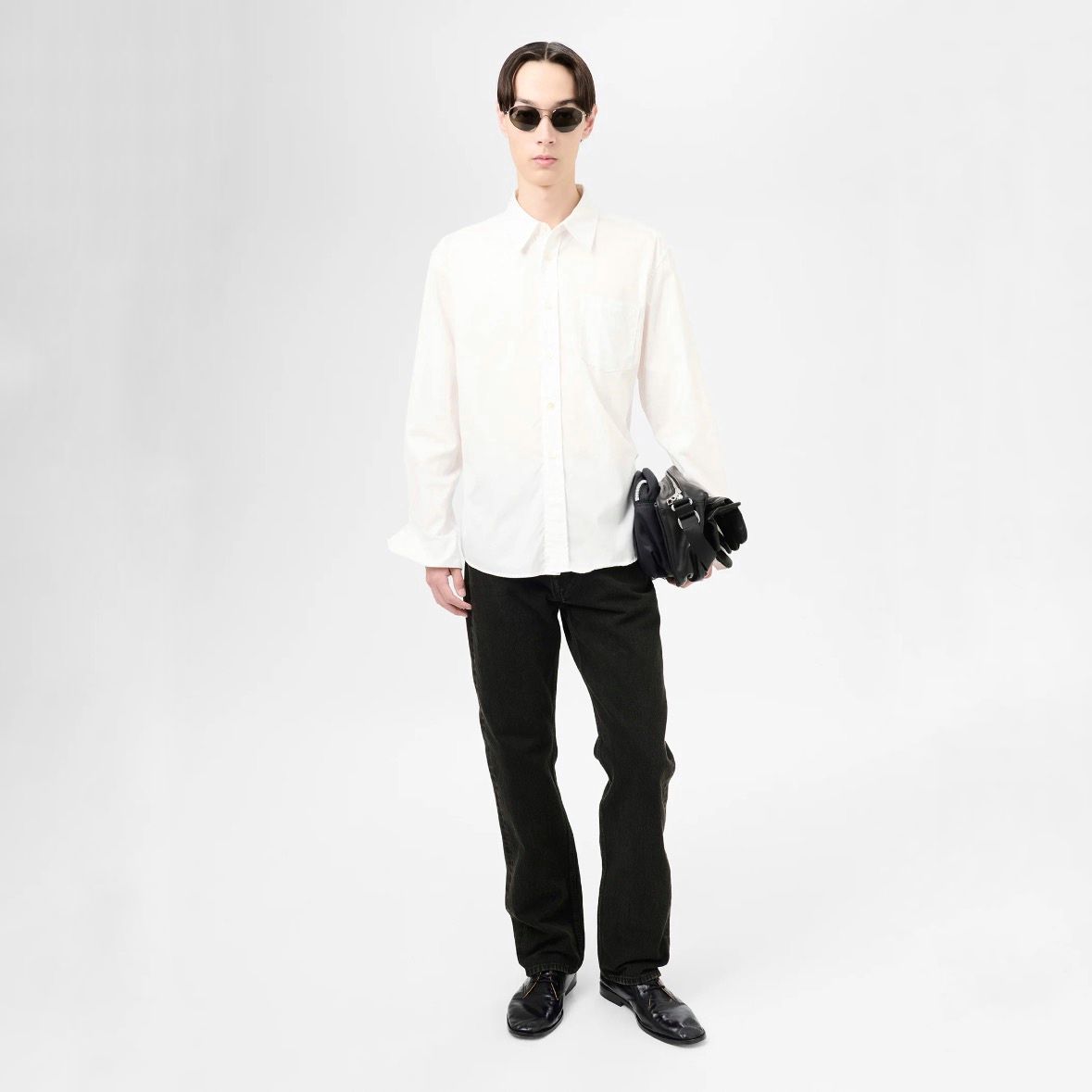 Tシャツ・カットソー OUR LEGACY SS25 (M2252BD DININGBLUEPOPLIN) OUR LEGACY アワー レガシー SS25 BOX SHIRT SHORTSLEEVE / BLK