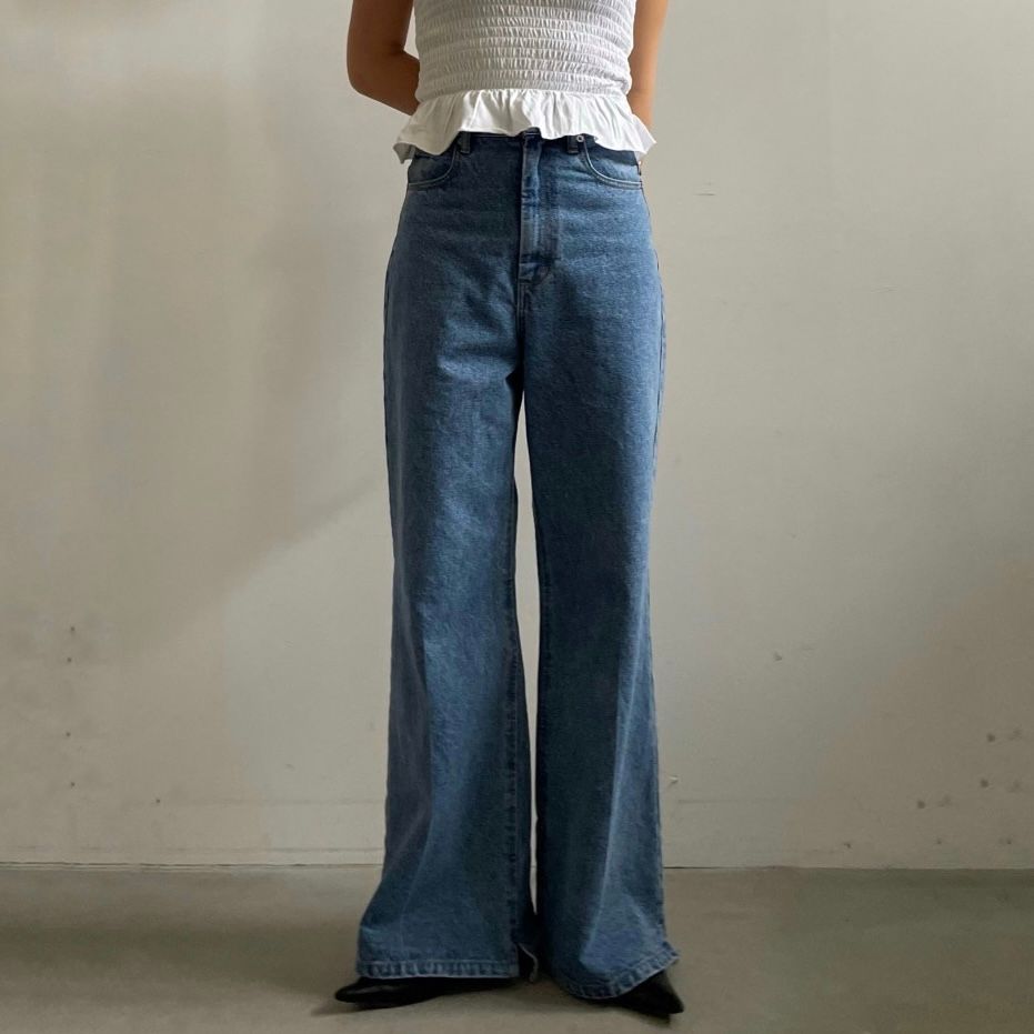 【残り一点】Corset with Wide Denim Pants