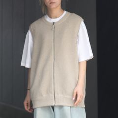 【残りわずか】Moss Stitch Zip Vest