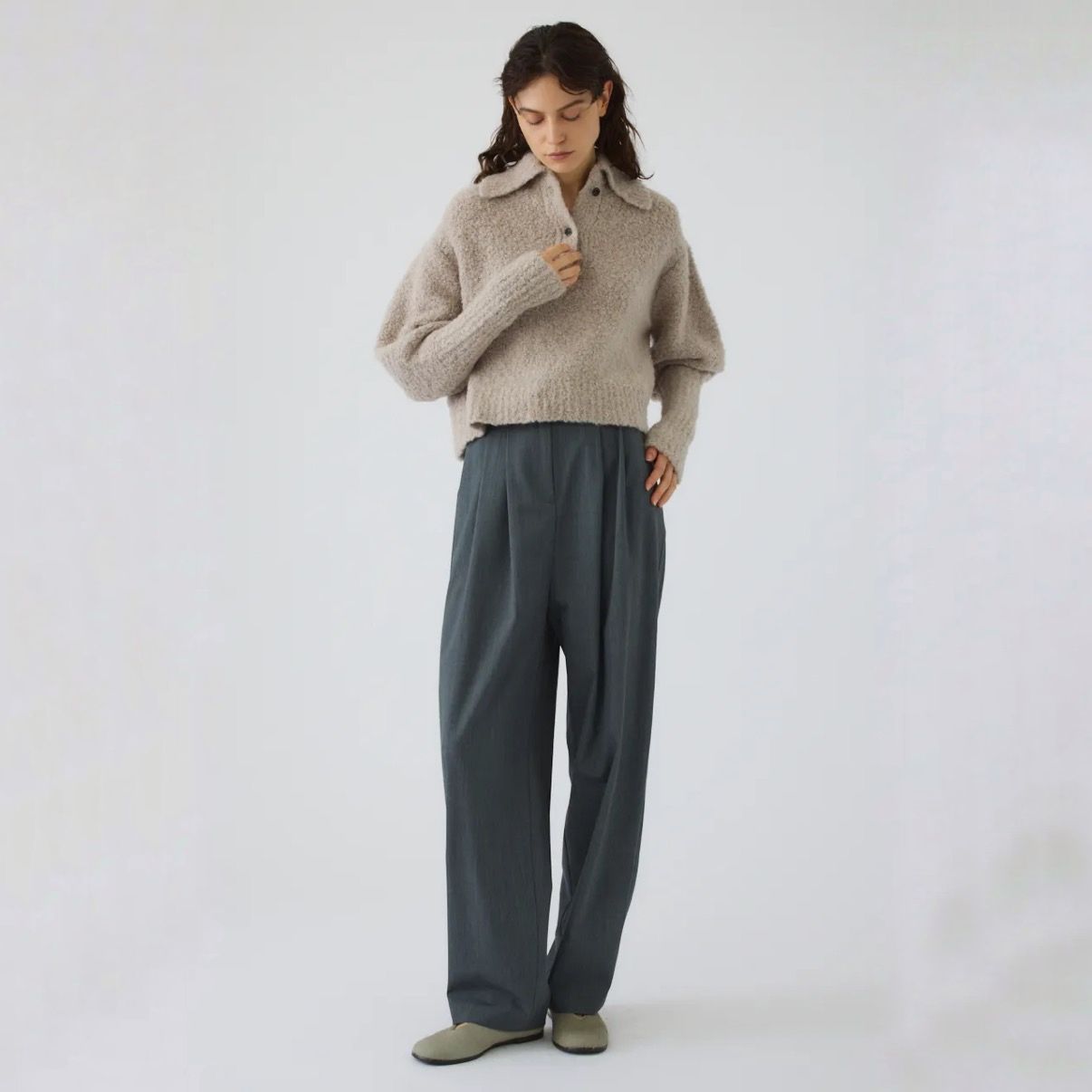 【残り一点】Boucle Short Knit