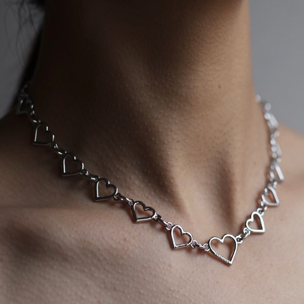 【残り一点】Heart Shaped Necklace(SILVER)