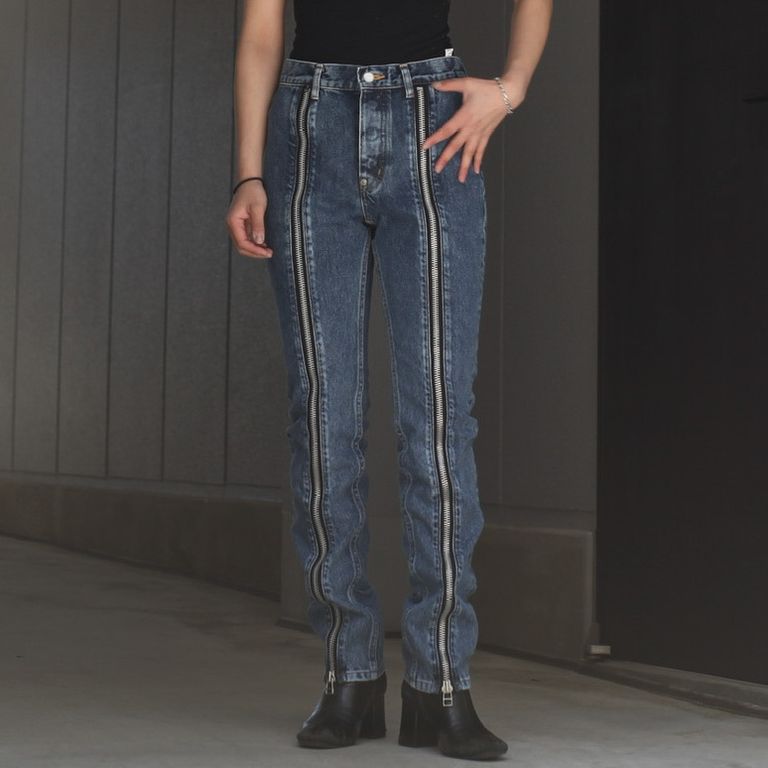 JOHNLAWRENCESULLIVAN - 【残り一点】Washed Denim Zipped Pants 