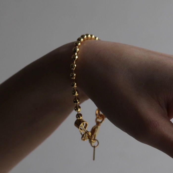 【残りわずか】Cutting Ball Bracelet(GOLD)