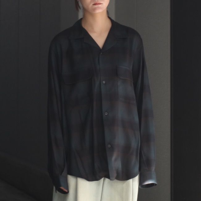 【残り一点】Plaid Open Collar Shirts