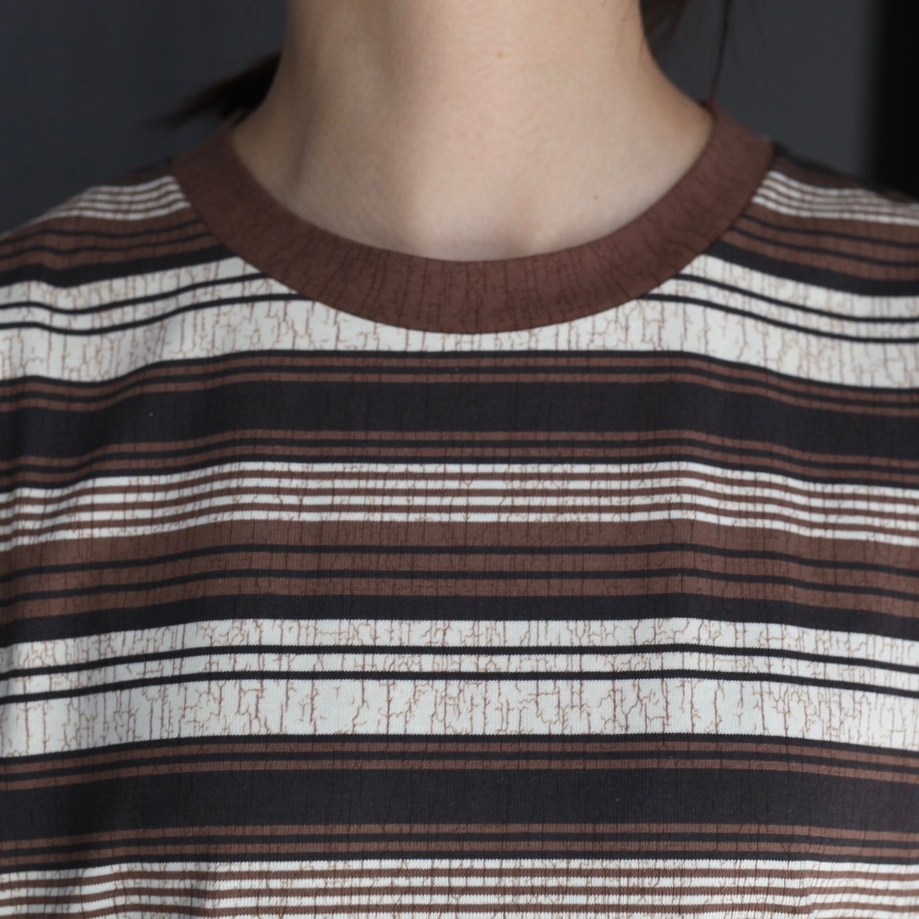 【残り一点】Cracked Stripe Tee