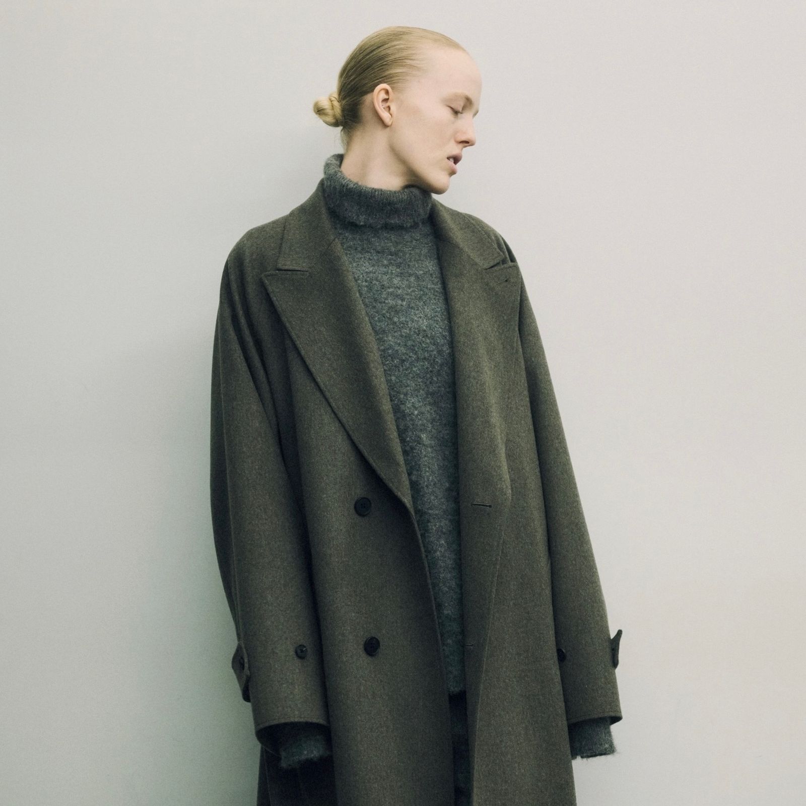 【残り一点】Wool/Alpaca Milled Knit Turtle Neck LS
