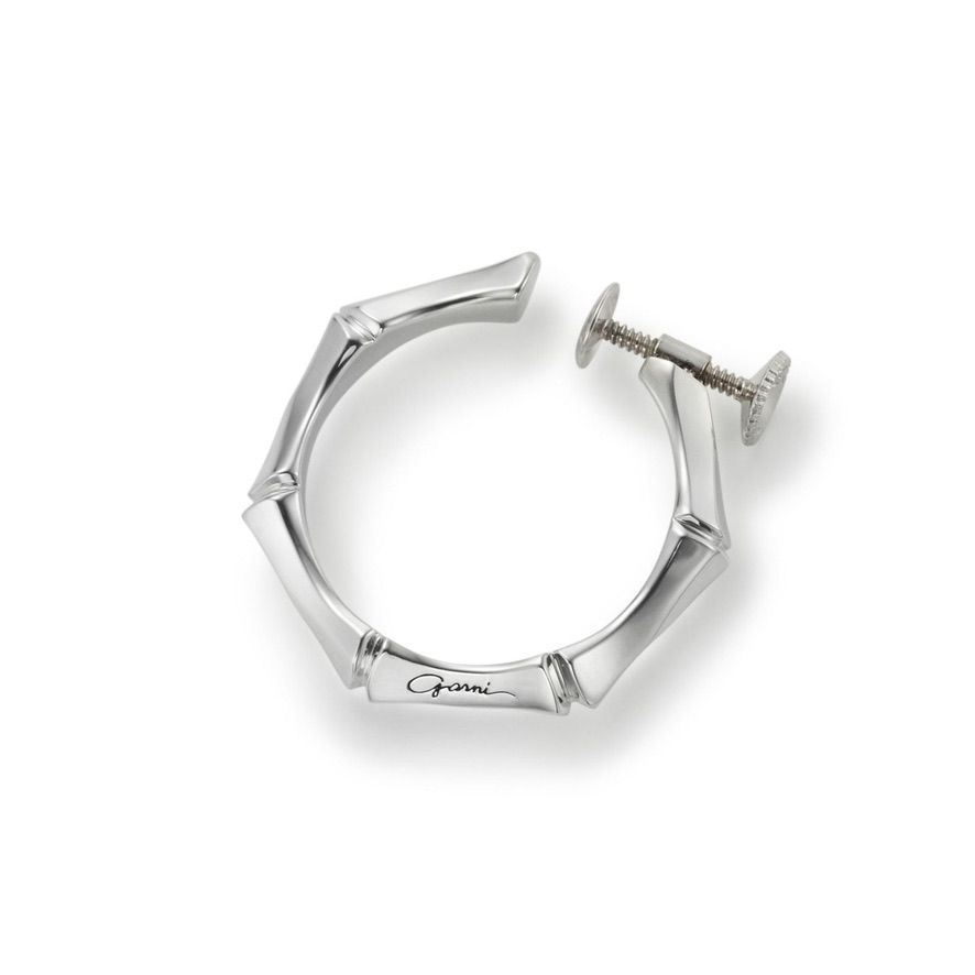 【お取り寄せ注文可能】Crockery Bamboo Earring_L(SILVER)