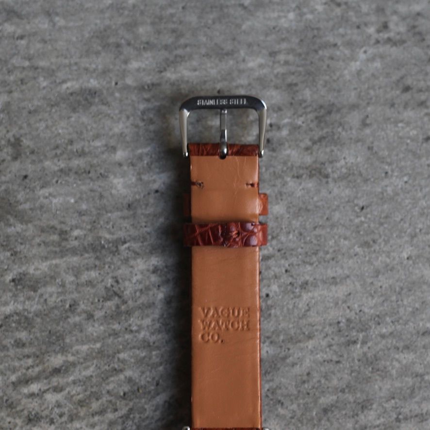 【残り一点】Coussin 12 Croco(MEN/SILVER×BROWN)