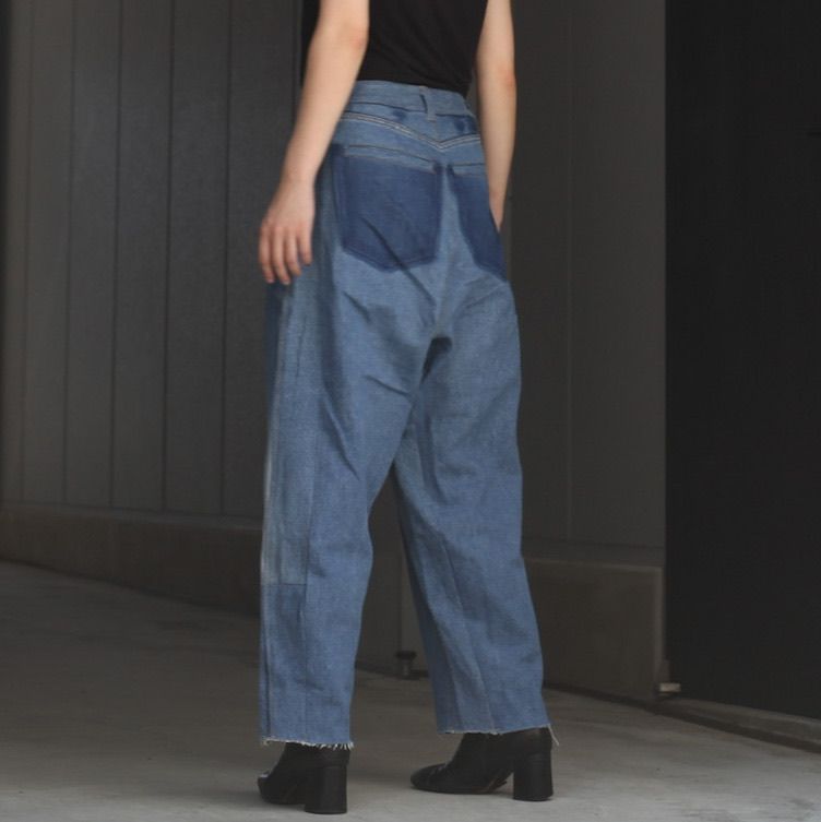 【残り一点】Reconstructed Super Baggy Slacks Denim_1(S)