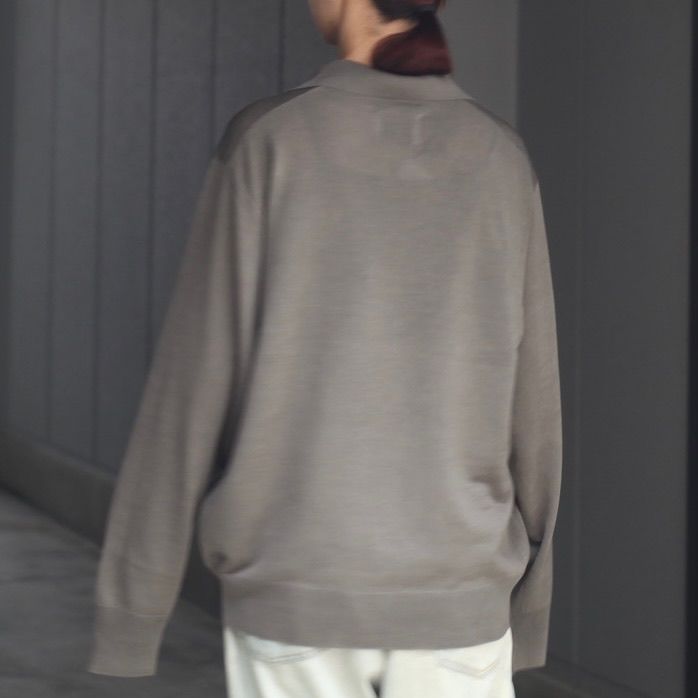 【残りわずか】Wool/Silk Knit Skipper LS