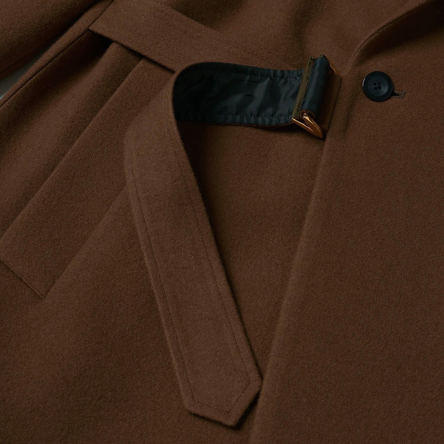 【残り一点】Lamb Wool Melton Tie Locken Long Chester Coat