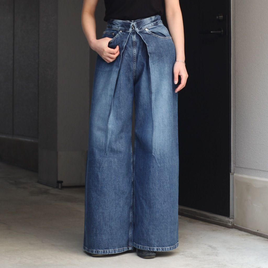 JOHNLAWRENCESULLIVAN - 【残りわずか】Washed Denim Wide Pants